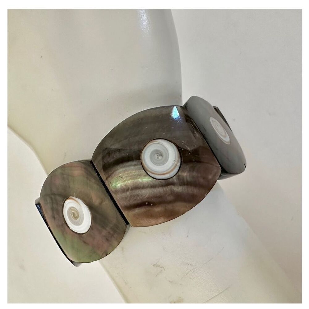 Abalone shell stretchy bracelet